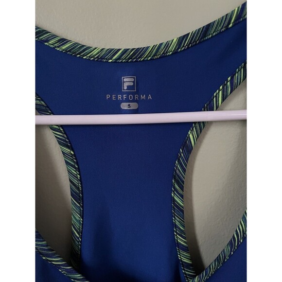 Fila Performa Women's Activewear Tank Top Blue/Green Size Small - Picture 5 of 5